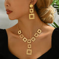Chic Geometric Necklace and Earrings Set