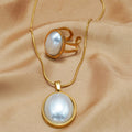 Oval Golden Jewelry Set