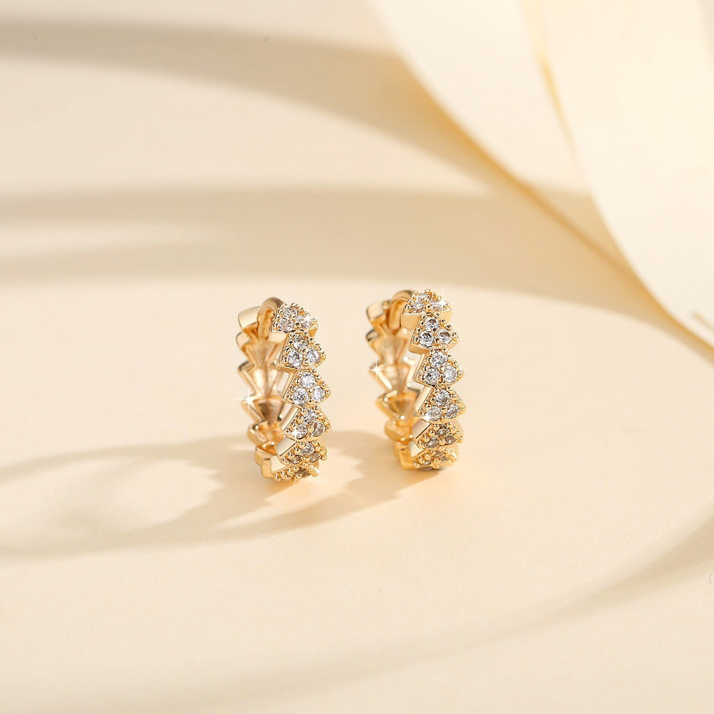 Luxury Inlaid Zircon Earrings