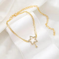 Star & Heart Rhinestone Bead Necklace and Anklet