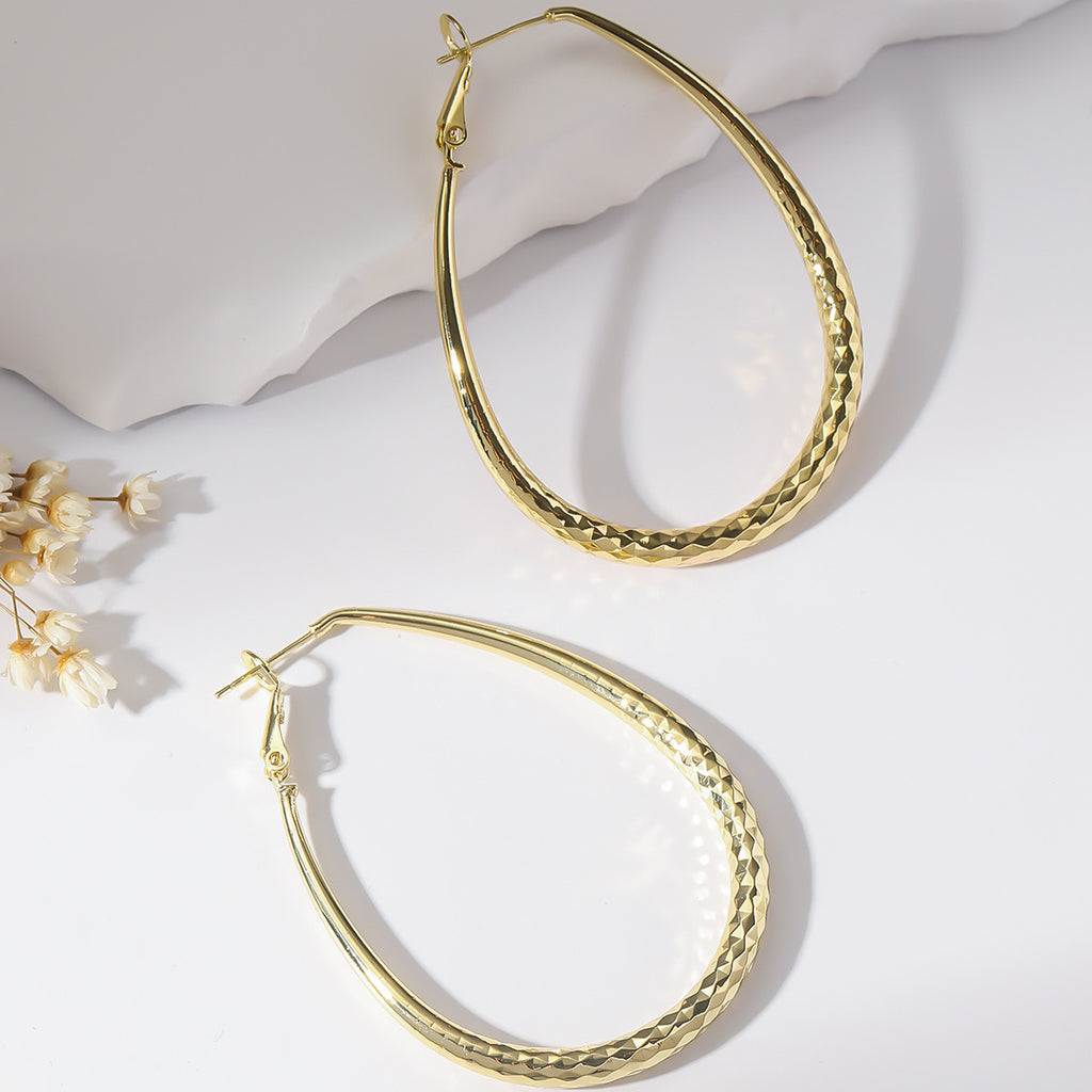 Golden Egg-Shaped Earrings