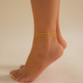 Sparkling Slim Chain Metallic Anklet