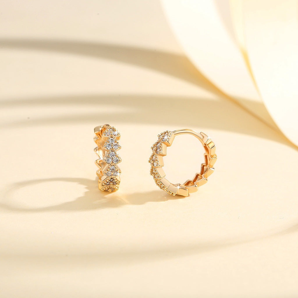 Luxury Inlaid Zircon Earrings