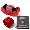 Red Apple Jewelry Box with Eternal Rose & Necklace