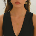 Sun And Moon Necklace And Earrings Set