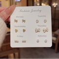 6 Piece Set Of High-end And Simple Stud Earrings