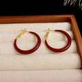 Luxury Red Glaze Bracelet and Earrings
