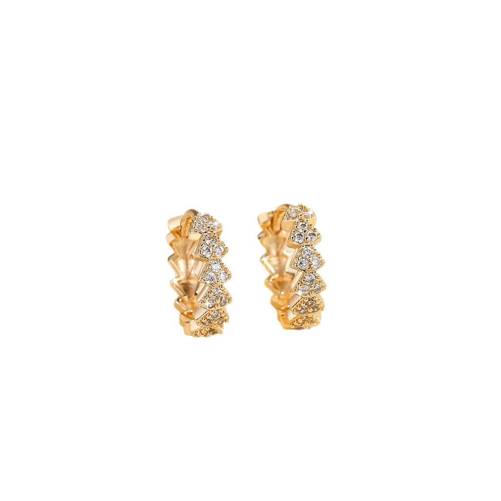 Luxury Inlaid Zircon Earrings