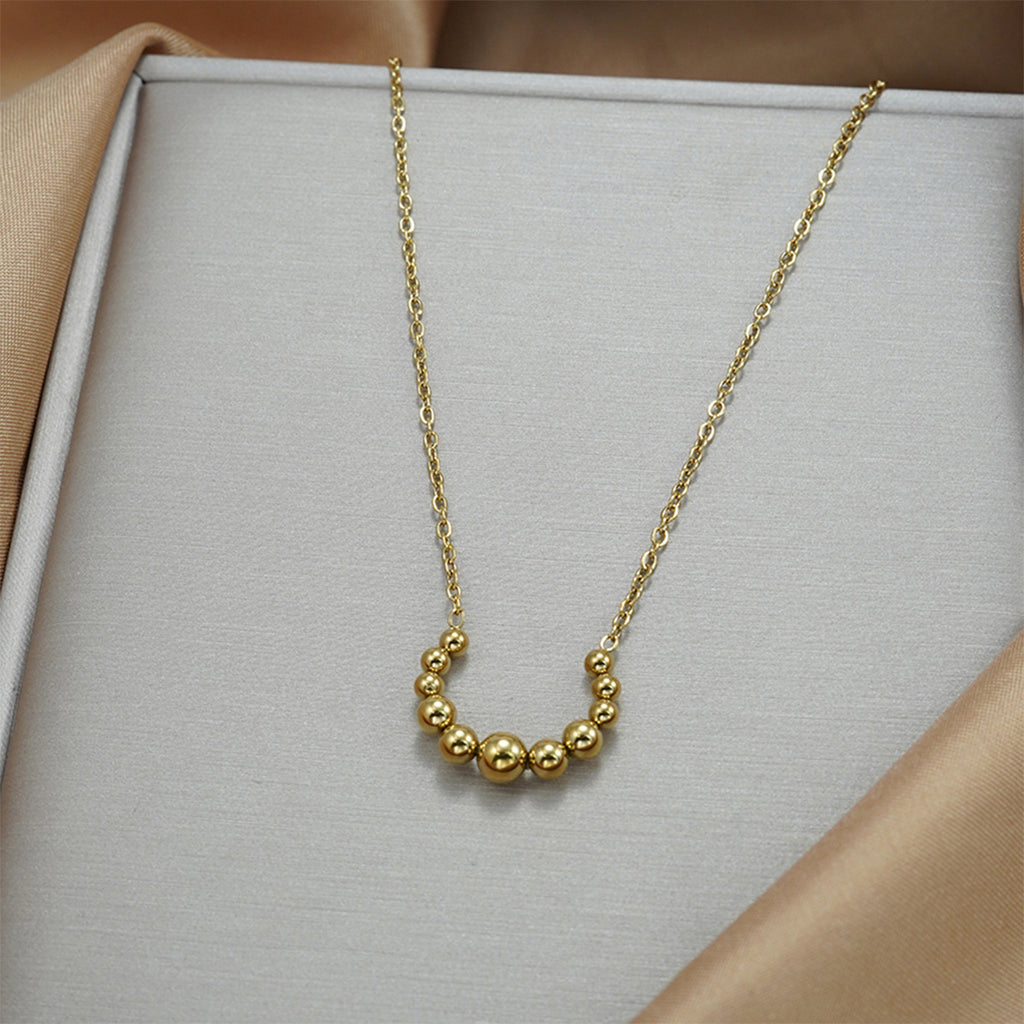 Golden Crescent Pendant Necklace and Earrings Set