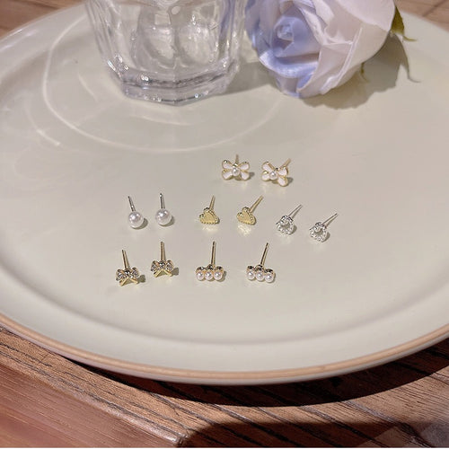 6 Piece Set Of High-end And Simple Stud Earrings