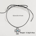 Vintage Embossed Cross Necklace